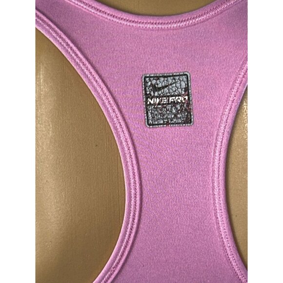 Nike PRO Womens Racerback Sports Bra Size M Pink Pilates Princess Athlete - Picture 5 of 5